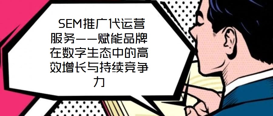  SEM推廣代運營服務——賦能品牌在數字生態中的高效增長與持續競爭力