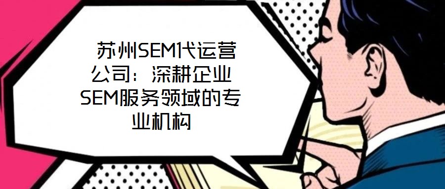 蘇州SEM代運營公司:深耕企業SEM服務領域的專業機構