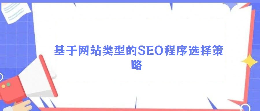 基于網(wǎng)站類型的SEO程序選擇策略